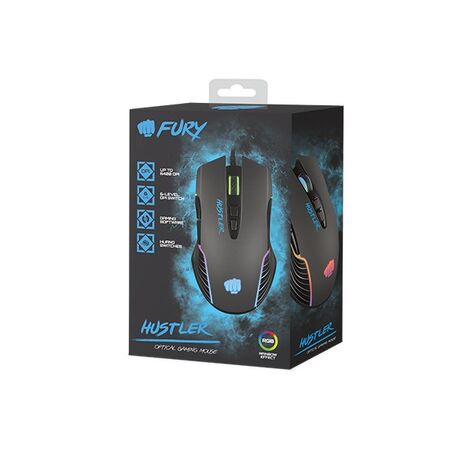 FURY Hustler mouse Gaming Ambidextrous USB Type-A Optical 6400 DPI
