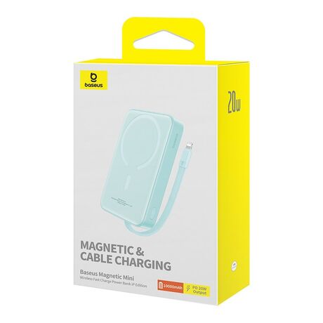 Baseus P10022109333-00 Lithium polymer (LiPo) power bank 10000 mAh Wireless charging Blue