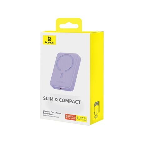 Baseus P10059001513-00 Lithium polymer (LiPo) power bank 10000 mAh Wireless charging Purple