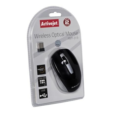 Activejet AMY-313 Mouse wireless USB (optical; 1200 DPI; black and gray)