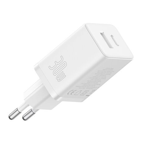 Baseus P10111404213-00 Cube USB-C / USB-A 30W mains charger White