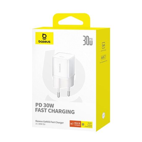 Baseus GAN5S P10162504213-00 Mains Charger 30W White