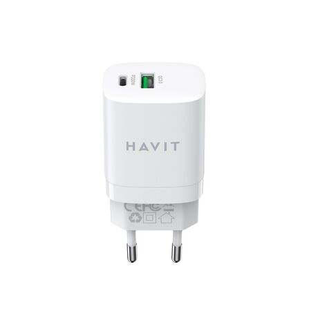 Havit UC30 EU - GaN two-port travel charger 33 W, white
