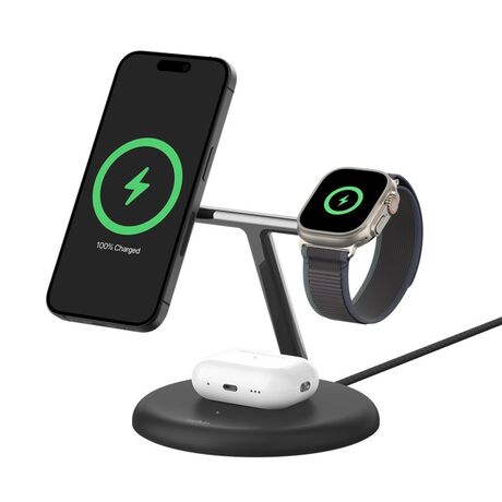 BELKIN BOOST CHARGE PRO MAGSAFE 3IN1 QI2 15W BLACK