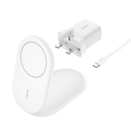 Belkin BoostCharge Headphones, Smartphone White USB Wireless charging Fast charging Indoor