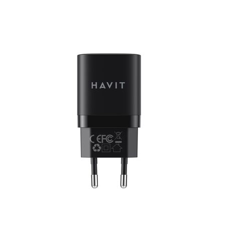 Havit UC30 EU - GaN two-port travel charger 33 W, black