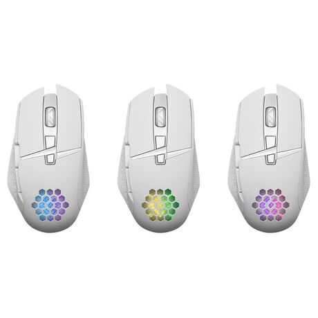 MOUSE DEFENDER GM-514 GLORY OPTIC RF RGB 3200dpi 7P WHITE