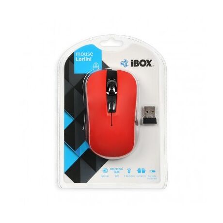 iBox LORIINI mouse Ambidextrous RF Wireless Optical 1600 DPI