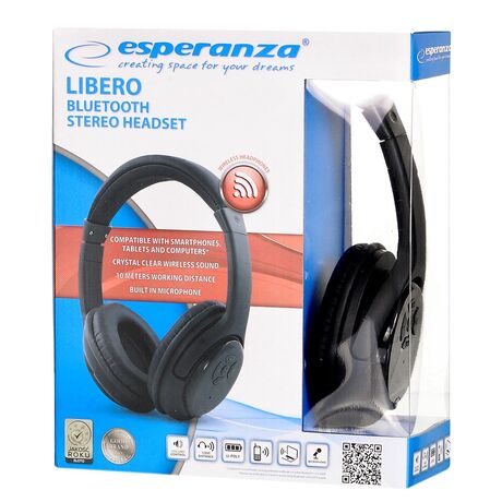 Esperanza Libero EH163K Headset Wireless Head-band Music Mini-USB Bluetooth Black