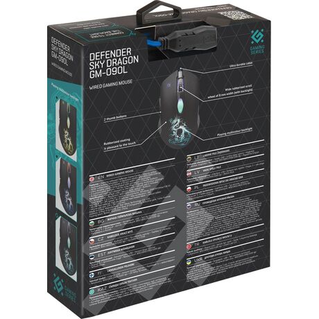 Defender GM-090L mouse Right-hand USB Type-A Optical 3200 DPI