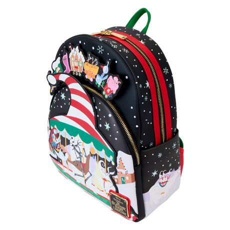 LOUNGEFLY Loungefly Disney Nightmare Before Christmas Journey to Christmas Town backpack