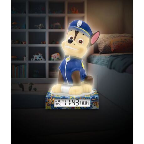 KIDS LICENSING Paw Patrol 3D lamp with alarm clock
