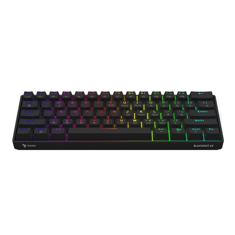 Savio BLACKOUT X2 PEACH keyboard Gaming USB QWERTY US International Black