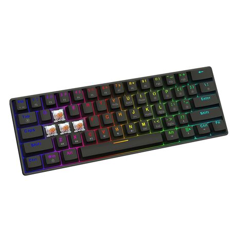 Savio BLACKOUT X2 PEACH keyboard Gaming USB QWERTY US International Black
