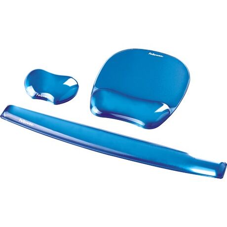 Fellowes CRYSTAL Mouse & Wrist Pad Gel cyan