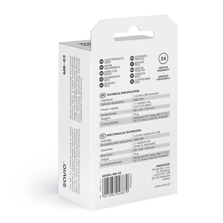 Savio MB-03 mouse Office Bluetooth