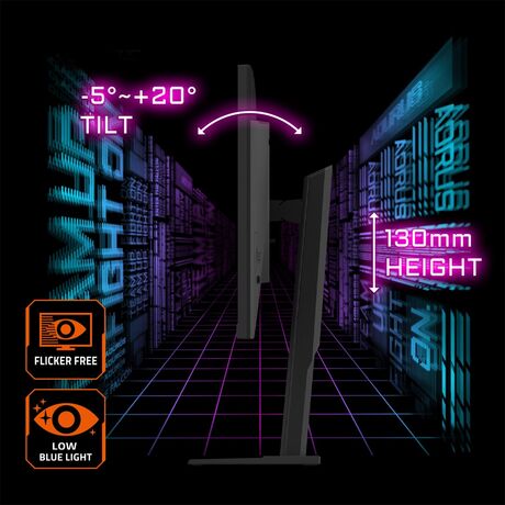 GIGABYTE M27UA 27" UHD Gaming Monitor - 3840 x 2160, 160Hz, 1ms, 400 cd/m², FreeSync Premium, HDR ready, HDMI 2.1, Displayport 1.4