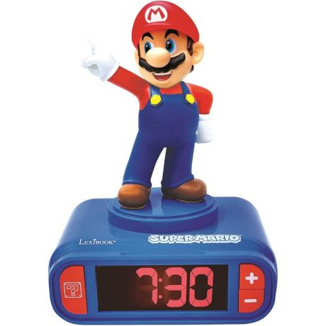 LEXIBOOK Super Mario Bros Mario Digital alarm clock night light