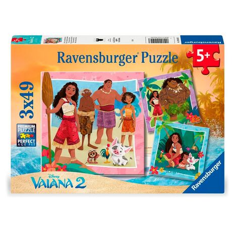 RAVENSBURGER Disney Vaiana 2 puzzle 3x49pcs