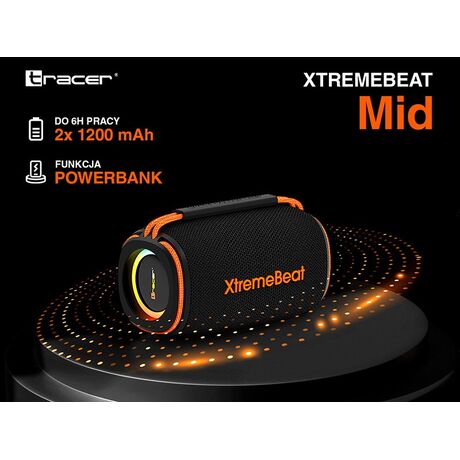 Tracer XtremeBeat TWS Portable Bluetooth Speaker Black 15 W