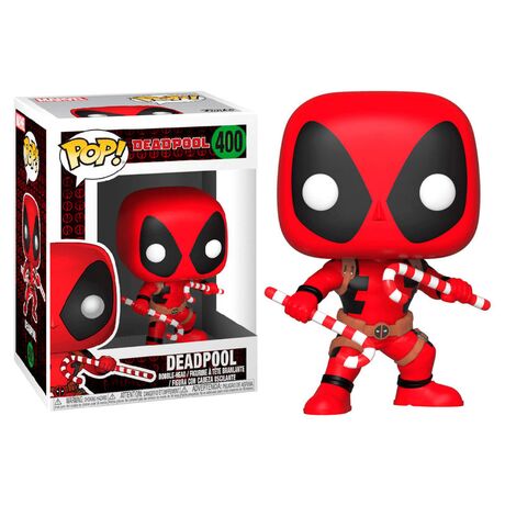 FUNKO POP figure Marvel Holiday Deadpool with Candy Canes