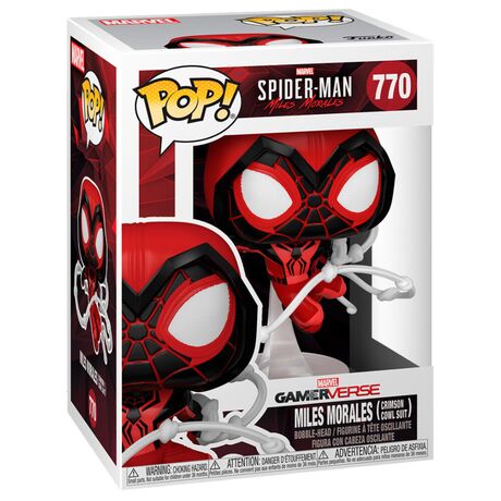FUNKO POP figure Marvel Spiderman Miles Morales Crimson Cowl Suit