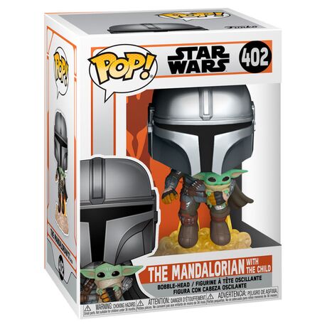 FUNKO POP figure Star Wars The Mandalorian Mando Flying with Jet Pack