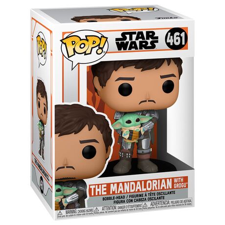 FUNKO POP figure Star Wars Mandalorian Mando Holding Child