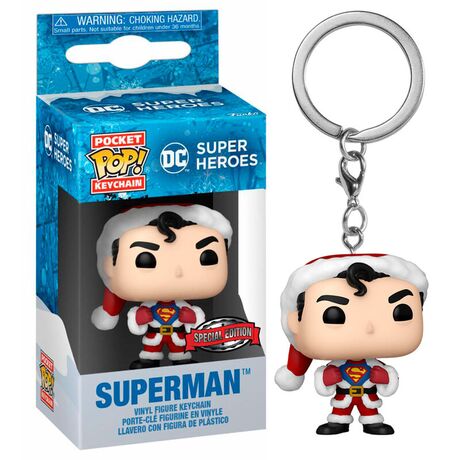 FUNKO Pocket POP Keychain DC Comics Holiday Superman Exclusive