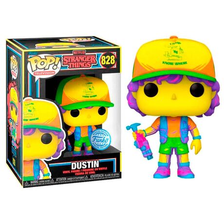 FUNKO POP figure Stranger Things Dustin in Beef Black Light Exclusive