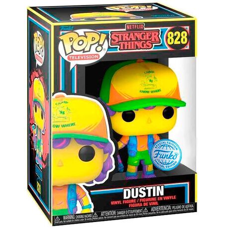 FUNKO POP figure Stranger Things Dustin in Beef Black Light Exclusive