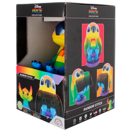 EXQUISITE GAMING Disney Stitch Rainbow figure clamping bracket Cable guy 20cm