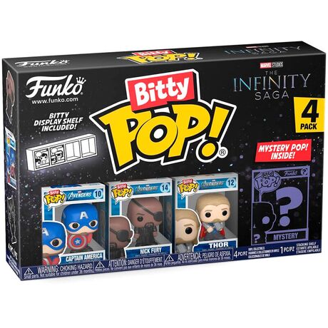 FUNKO Blister 4 figures Bitty POP Marvel The Infinity Saga Captain America