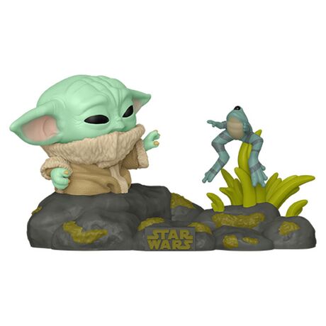 FUNKO POP figure Deluxe Star Wars The Mandalorian Grogu with Frog