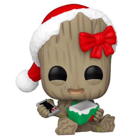 FUNKO POP figure Marvel Groot with Present