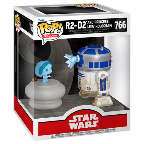 FUNKO POP figure Deluxe Star Wars R2-D2 and Princess Leia Hologram