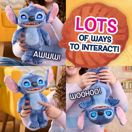 JUST PLAY Disney Stitch interactive plush toy 30cm