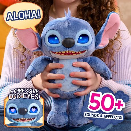 JUST PLAY Disney Stitch interactive plush toy 30cm