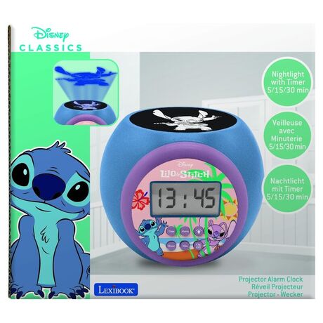 LEXIBOOK Disney Stitch Projector alarm clock