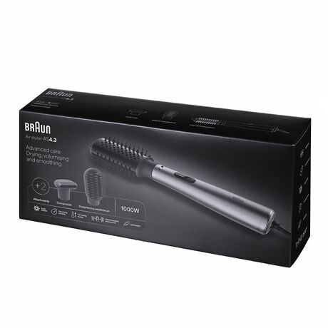 Braun AS 4.3 Hot air brush Black, Silver 1000 W 2.2 m