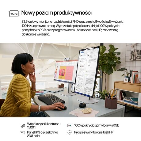 HP Series 5 Pro 23.8 inch FHD Monitor - 524pf PVC Free
