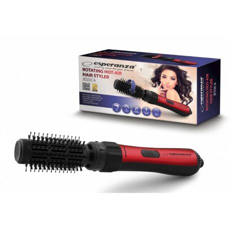 Esperanza EBL008 hair styling tool Hot air brush Black, Red 1000 W 1.8 m