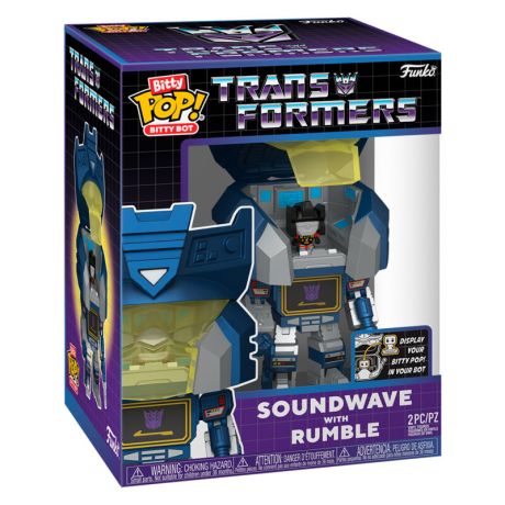 FUNKO Bitty Bots figure Transformers Soundwave with Rumble