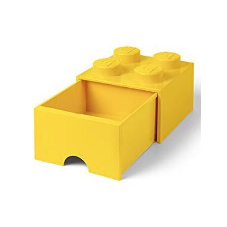 Contenitore LEGO Brick 4 Cassetto Giallo