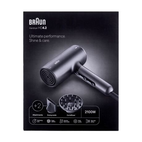 Braun HD 4.2 hair dryer 2100 W Black