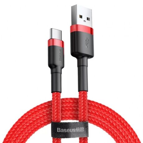 Baseus CATKLF-U09 mobile phone cable Black, Red 3 m USB A USB C