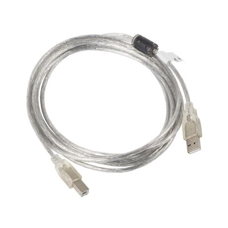Lanberg CA-USBA-12CC-0030-TR USB cable USB 2.0 3 m USB B Transparent