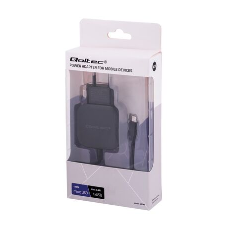 Qoltec 50189 mobile device charger Indoor Black