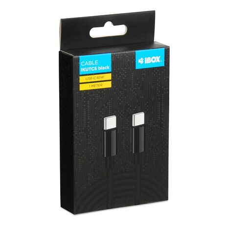 iBOX IKUTC USB-C cable 60W 1m Black