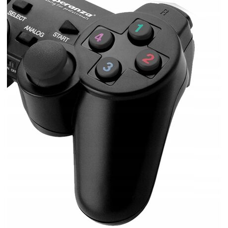 Esperanza EGG108K Gaming Controller Black USB 2.0 Gamepad Analogue / Digital PC, Playstation 3